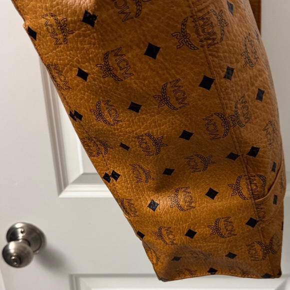 MCM Cognac Visetos Tote Bag - Picture 8 of 13